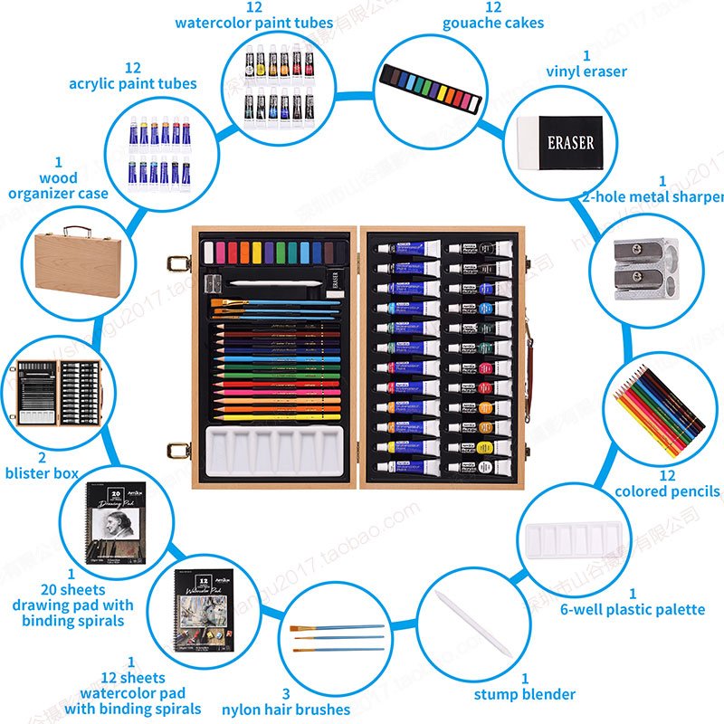 Deluxe Art Set - 60 Pieces - Image 4