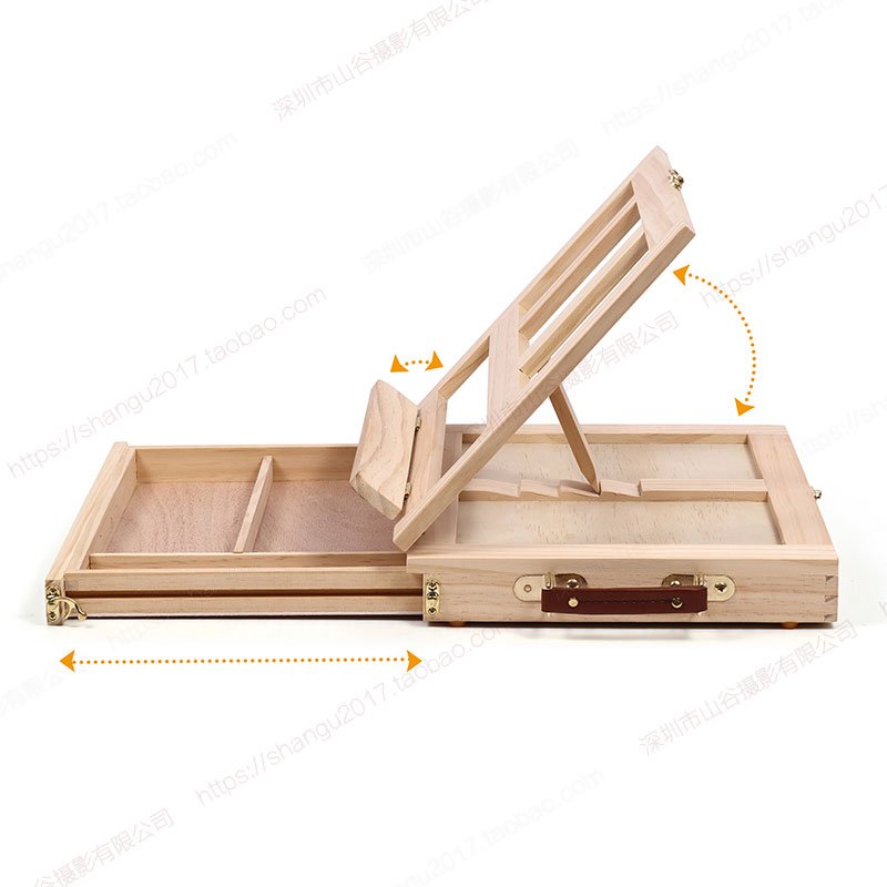 Art Set with Portable Desktop Easel Box - 19 Pieces - Image 2