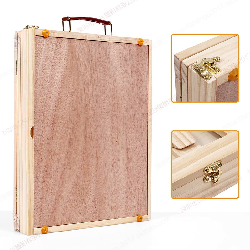 Art Set with Portable Desktop Easel Box - 19 Pieces - Image 4