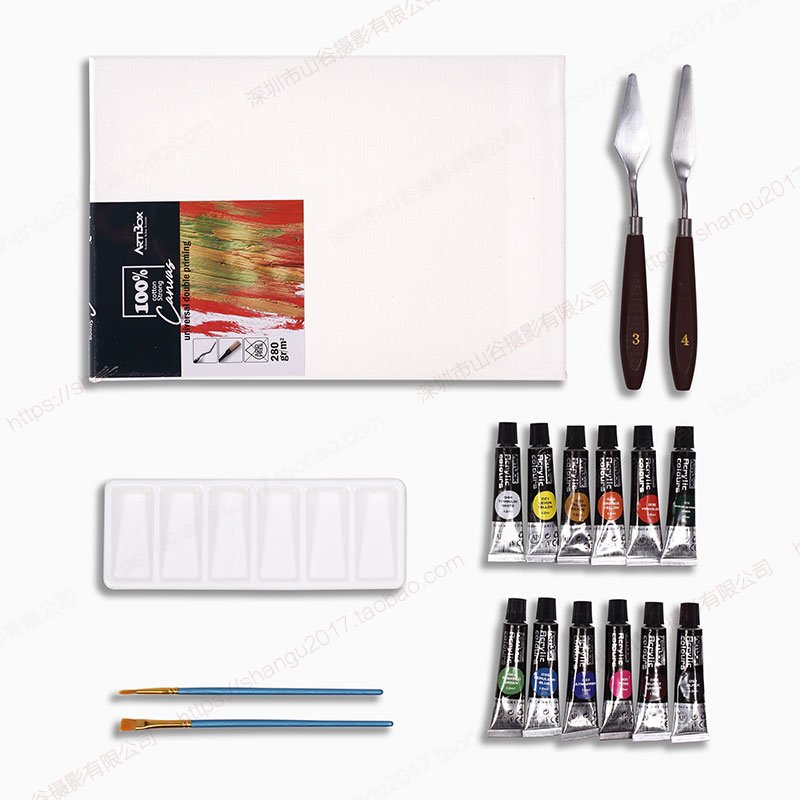 Art Set with Portable Desktop Easel Box - 19 Pieces - Image 6