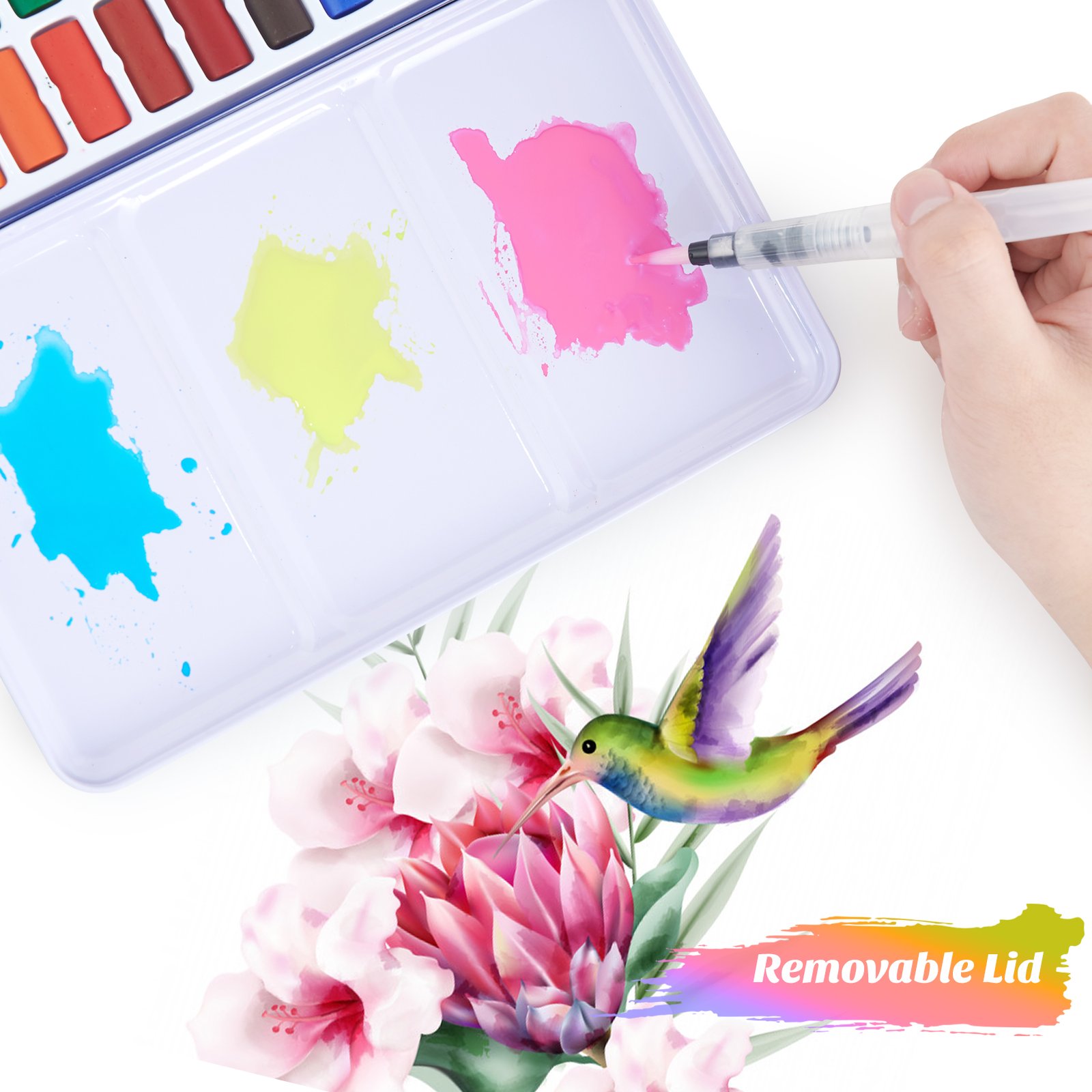 Watercolor set for Beginner - 24 Assorted Vibrant Colors - Image 4